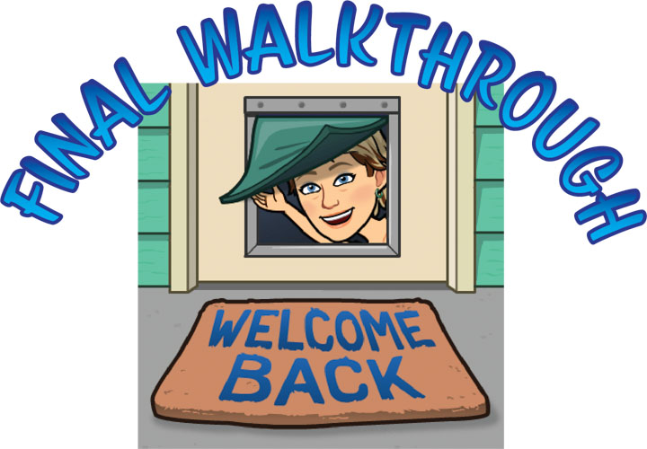 Final walkthrough with My Agent Connie La Barge Thomas Realtor Bitmoji